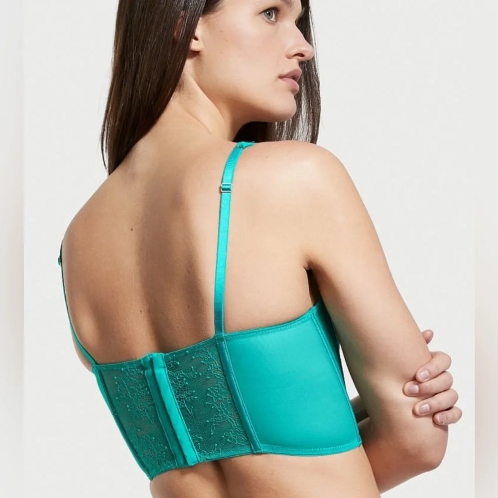 Victorias Secret Lace-Up Capri Sea Corset Top